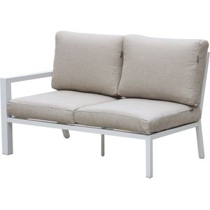 2 persoons loungebank rechts Milo wit | 83 x 139 cm | Intratuin