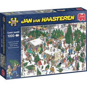 Jumbo Jan van Haasteren Kerst puzzel kerstbomenmarkt 68 x 49 cm 1000 stukjes