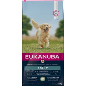 Eukanuba hondenvoer adult (extra) groot lam en rijst 12 kg
