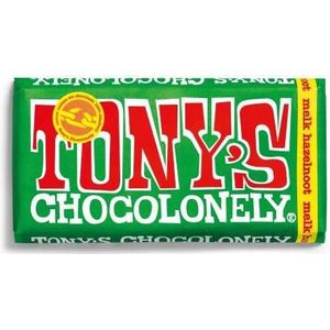 Tony's Chocolonely melk hazelnoot 180 gr