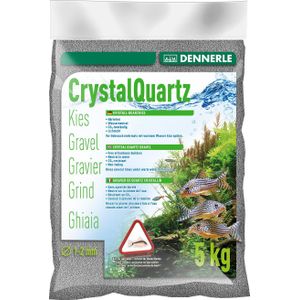 Dennerle aquarium grind CrystalQuartz grijs 1-2 mm 5 kg