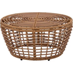 Intratuin - Chicago - Loungetafel - Natuurlijk - Wicker - D 68 H 32 cm