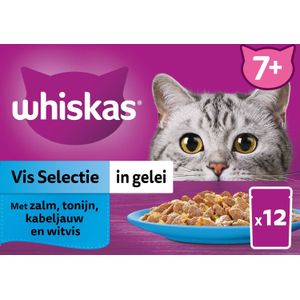 Whiskas kattenvoer in gelei Vis Selectie vis senior 85 g 12 stuks