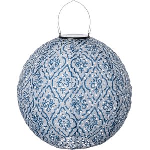 Intratuin solar lampion wit / blauw D 30 H 30 cm