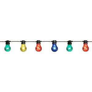 Verlichtingssnoer 10 LED lampen D 6 cm multicolor