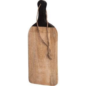 Intratuin snijplank Max naturel / zwart 45 x 15 x 2 cm