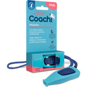 Coachi hondenspeelgoed training clicker lichtblauw 8 x 2 x 1 cm