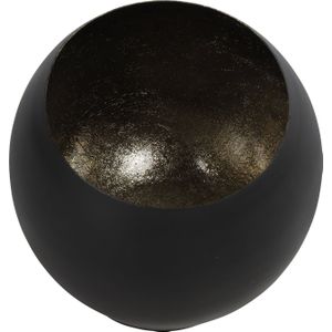 Countryfield waxinelichthouder Obion zwart D 15,5 H 14,5 cm