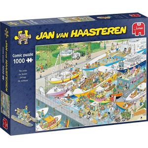 Jumbo puzzel Jan van Haasteren de sluizen 68 x 49 cm 1000 stukjes