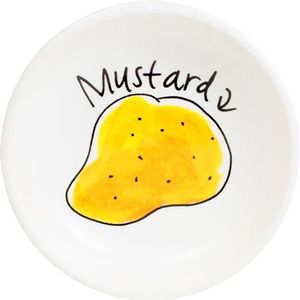 Blond Amsterdam serveerschaal Snack mustard D 8 H 1,5 cm