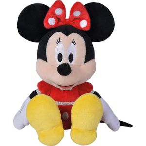 Disney - Minnie Mouse - Red Dress - 25 cm - Pluche - Rood - Alle leeftijden - Knuffel