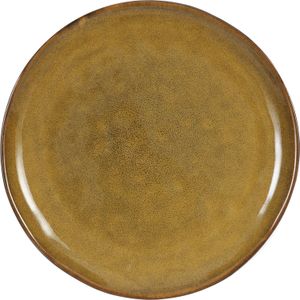 Mica Decorations ontbijtbord Tabo geel D 20 H 2 cm