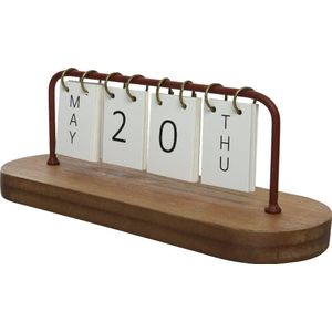 Decoris kalender bruin 29 x 10 x 10 cm