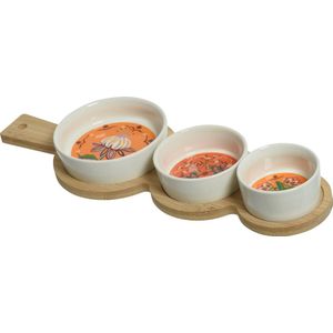 Decoris tapasset Ebru multi 35 x 12 x 4 cm 4-delig