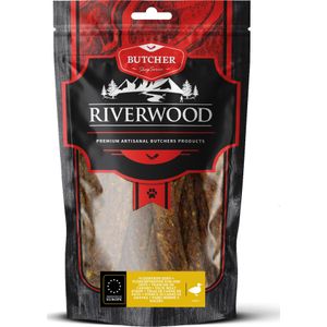Riverwood natuurlijke snack Butcher vleesstrip gevogelte 150 gram