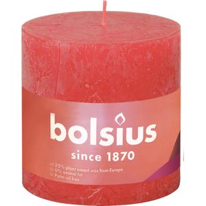 Bolsius stompkaars Rustiek Shine roze 62 uur D 10 H 10 cm