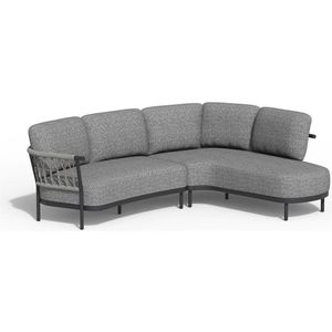 Tierra Outdoor 4 persoons loungebank links Fresca grijs | 286,8 x 214 cm