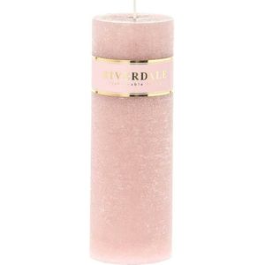 Riverdale stompkaars Pillar roze 90 uur D 7 H 20 cm