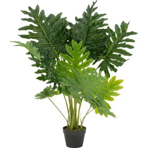 Kunstplant Philodendron 'Xanadu' H 110 cm in pot | groot | voor binnen | Intratuin