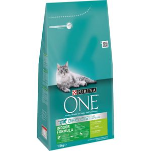 Purina One kat adult indoor kalkoen 1,5 kg