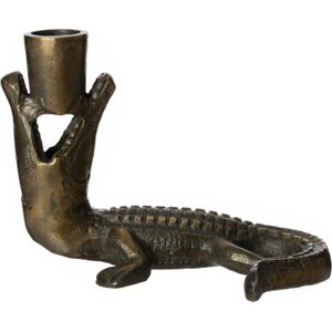 Intratuin kandelaar Krokodil koper D 12 H 15 cm