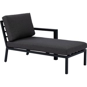 Intratuin loungebank chaise longue rechts Milo zwart