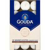 Gouda Waxinelichtjes Wit - 30 stuks