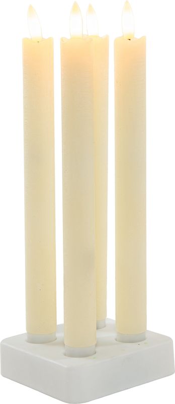 Actie - LED-Kaarsen - Ivoor - Set van 4 - Oplaadbaar - Met Afstandsbediening