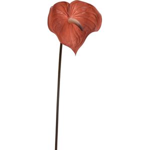 Jasaco Pure kunstbloem Anthurium 67 cm bruin