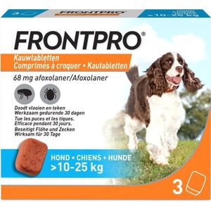 Frontpro kauwtablet vlooien- en tekenmiddel hond 10-25 kg 3 stuks