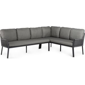 Tierra Outdoor 6 persoons loungebank rechts Liv antraciet | 267 x 203 cm