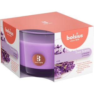 Bolsius geurkaars True Scents Lavendel paars 24 uur 9,2 x 9,4 x 6,6 cm
