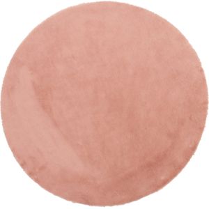 Intratuin vloerkleed imitatiebont Konijn roze D 80 cm