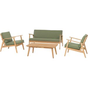 4 persoons loungeset Narvik naturel | 345 x 172 cm | Intratuin