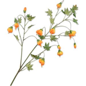 Silk-Ka kunstbloem Abutilon oranje 134 cm