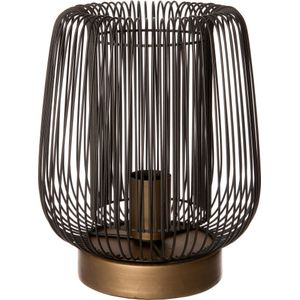 Intratuin tafellamp Jess zwart;goud D 28 H 38,5 cm