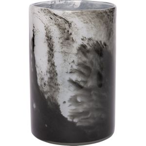 Intratuin vaas Dox zwart / wit D 20 H 30 cm