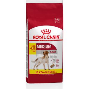 Royal Canin hondenvoer Medium adult 15 kg + 3 kg