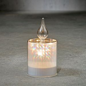 Luca Lighting LED kaars in glas transparant D 8 H 14,5 cm