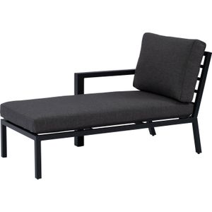 Intratuin loungebank chaise longue links Milo zwart