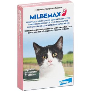 Milbemax ontwormingsmiddel kat klein < 2 kg 2 tabletten