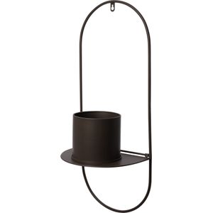 Intratuin tuinwandrek met pot Vila grijs 26 x 26 x 65 cm