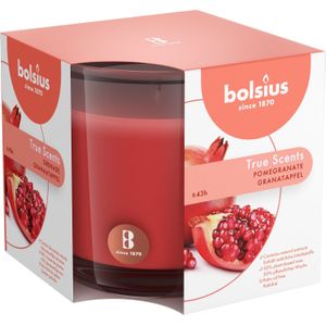 Bolsius geurkaars True Scents Pomegranate rood 43 uur D 9,7 H 9,9 cm