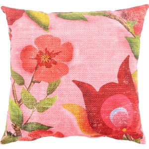 Sierkussen Kelk roze / rood 45 x 45 cm