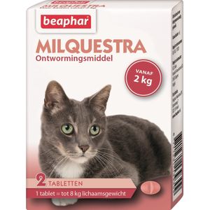 Beaphar Milquestra ontwormingsmiddel kat vanaf 2 kg 2 tabletten