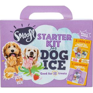 Smoofl starter kit voor hondenijsjes large aardbei en pindakaas