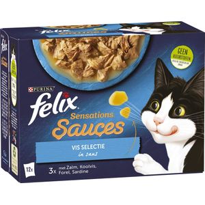Felix kattenvoer in saus Sensations Sauces vis adult 85 g 12 stuks