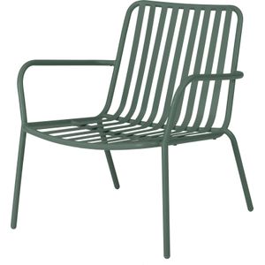 Intratuin - Melle - Loungestoel - Groen - Gecoat Staal