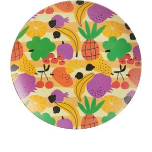 Mica Decorations dinerbord Sunshine multi D 25 H 1,5 cm 4 stuks