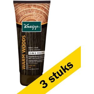 3x Kneipp douchegel for men Warm Woods (200 ml)